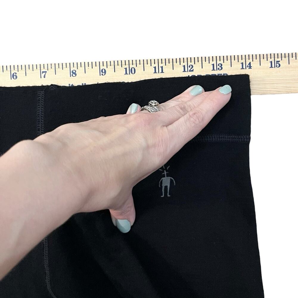 Smartwool Womens Merino Wool Base Layer Pants Medium Black Skinny Full Length - Picture 9 of 10